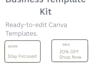 design a premium canva business template kit